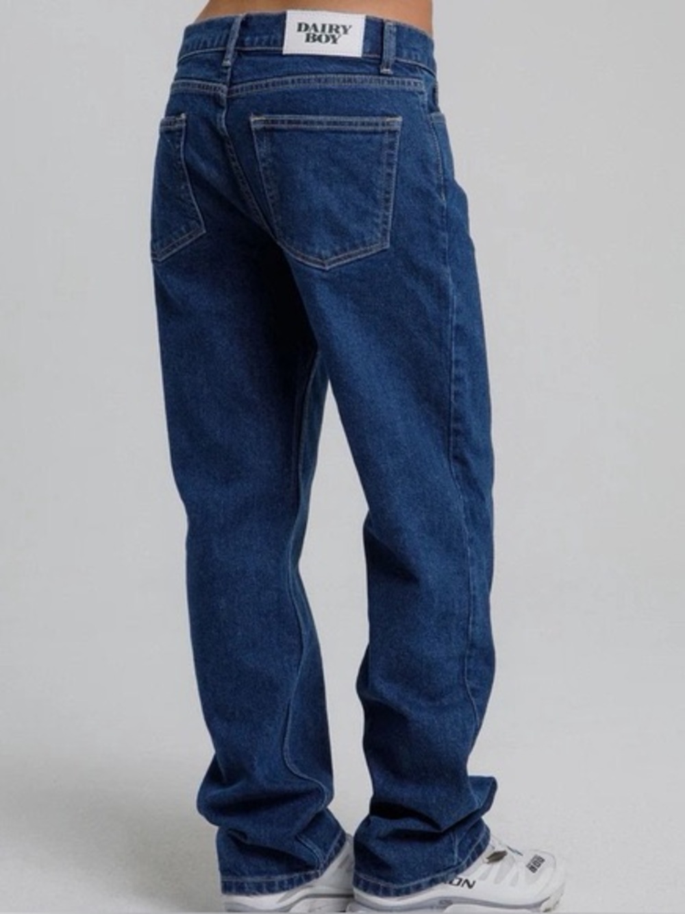 DAIRY BOY Relaxed Straight Leg Denim Jeans Dark Wash Size 30 Unisex Baggy